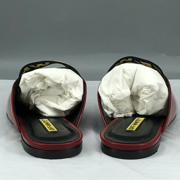 NIB Authentic Off-White Red Women's Mules - Picture 5 of 8